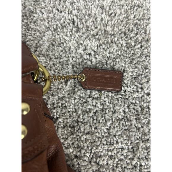 Coach Leather Shoulder Bag Womens Brown Hobo Tote Gold Hardware Horse Carriage - Picture 4 of 10